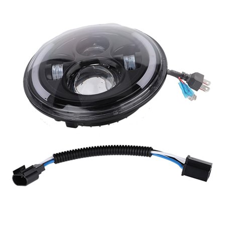 7 tuuman 150 W pyöreä LED Halo -ajovalo Wrangler-moottoripyörään