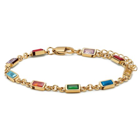 Prism | Bracelet couleur or avec pierres en cristal multicolore pour hommes - Bracelets avec pierres