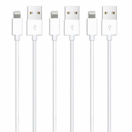 Lightning Laddkabel för iPhone 13/12/11/ Xs/Max/X/8/7/6/5 - 3-Pack 2 Meter