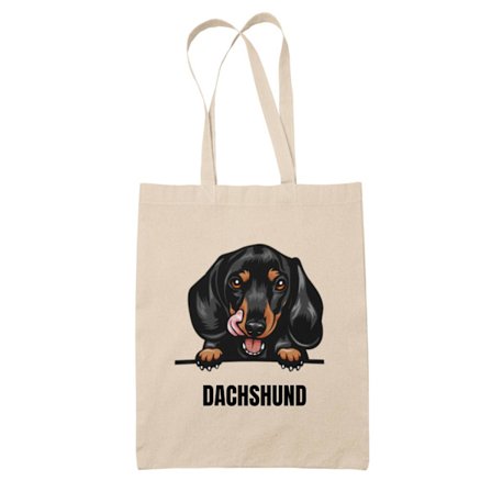 Dachshund Dax tygkasse hund shopping väska Tote bag