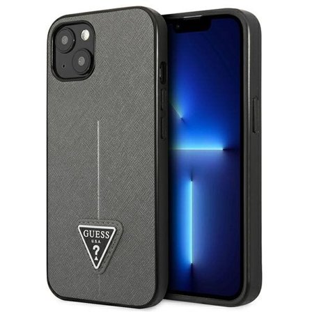 Guess GUHCP14MPSATLG iPhone 14 Plus 6,7" sølv / sølv hardcase SaffianoTriangle Logo