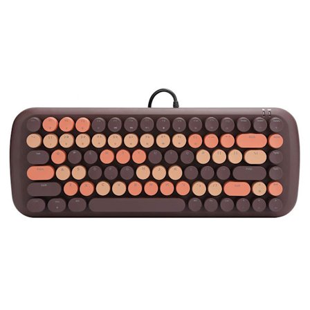 Färgglatt Trådbundet Tangentbord 84 Tangenter USB Mekaniskt Gaming Tangentbord med Retro Runda Tangenter för Laptop