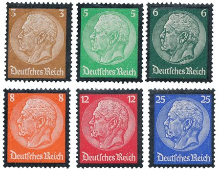Tyske Rige 1934 - MICHEL 548-553 - Ubrugt