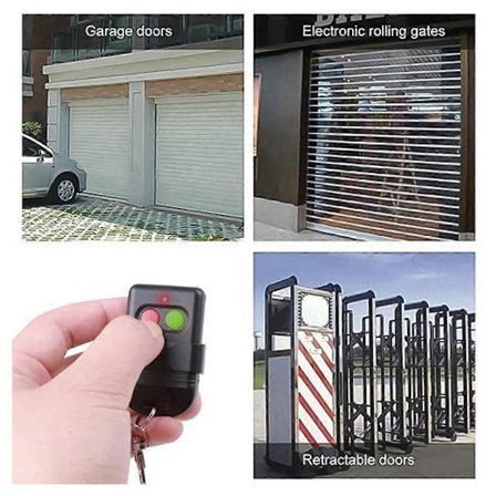 8 Dip Switch 433Mhz Smart Kopier Fjernkontroll Fast Kode 2 CH Duplikator for Port Garasjeportåpner eller Alarmsystem