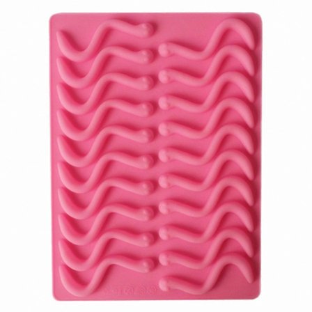 20-rums silikone gummyform, kompatibel med orme, slanger og kagedekorationsbageværktøj