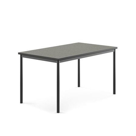 Desk SONITUS, 1400x800x720 mm, dark grey linoleum, anthracite
