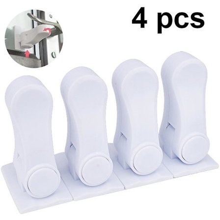 Dørhåndtag Børnesikring, Børnesikring Dørlåse Afskrækker Børn Kæledyr Fra At Åbne Håndtag Døre & Blive Låst Inde I Værelser, Værktøjsfri