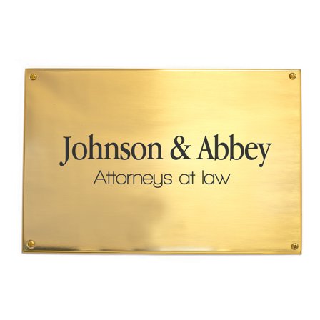 Brass door sign - 11.8x7.9 in - Customizable- signomatic.com