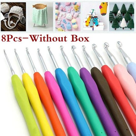 8/16 stk Farvede hæklenåle Garn Aluminium strikkesæt værktøj