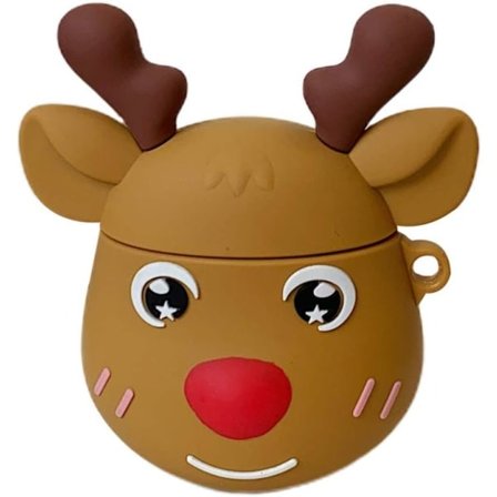 1 st Hörlursfodral Silikonfodral Jultema Cartoon Rensa Form Skyddande Skal Kompatibel med AirPods