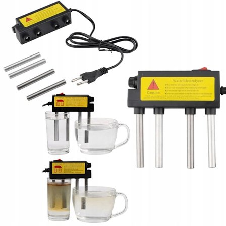 Elektrolysator Fargetester med 4 Elektroder – Rask Vanntest | 2 Stal, 2 Aluminium | 220V