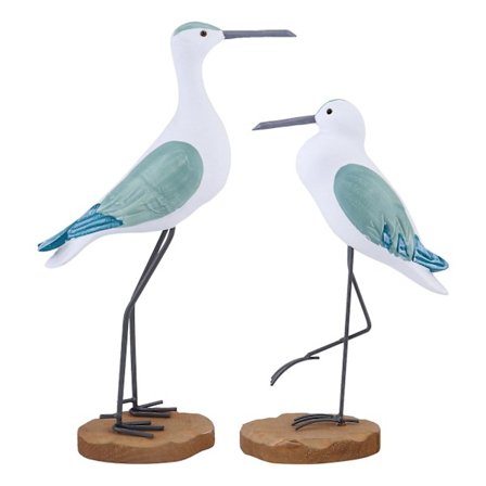 2 kpl Pohjoismainen sisustus Nautical Garden Statue Lokki Koriste Ocean Bird Statue Lokki Statue Veistos