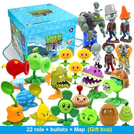 Ny Rolle PLANTER MOT ZOMBIER 2 PVZ Leker Komplett Sett Gave til Gutter Esket Barne Dukker Action Figur Modell Gavek{EE}