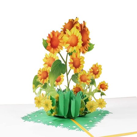 3D Pop Up Tillykkekort, Solsikke Tillykke Fødselsdagskort Mors Dag Pop Up Kort Tomt Gavekort, til Piger Kvinder Kvindelige Elskere