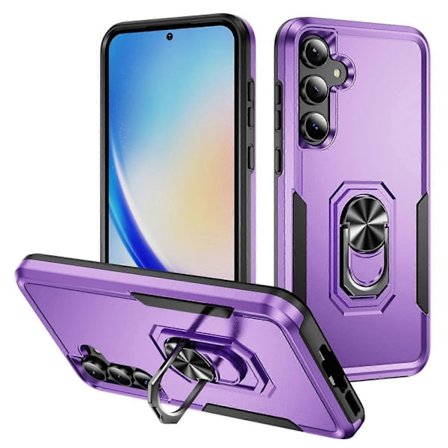 Samsung Galaxy A55 5G / A35 5G -kotelo, sotilastason rengaspidike, PC + TPU -puhelinkuori
