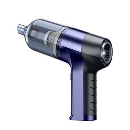 Bärbar trådlös handhållen bilvakuumrengörare med inbyggd blåsmotor (svart)