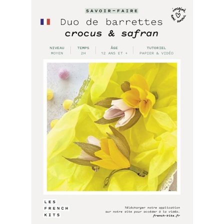 DIY French Kits kit - Krokus och saffran pappersblommor - Vita