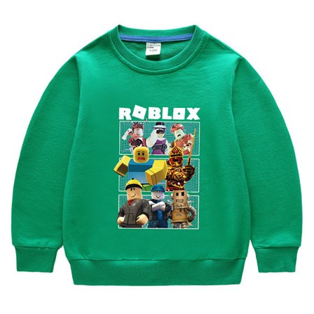 Roblox Crew Neck Bomull Sweatshirt - Grå