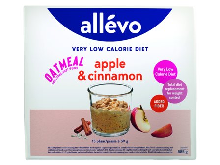 Allevo VLCD Oatmeal Apple & Cinnamon, 15x39 g