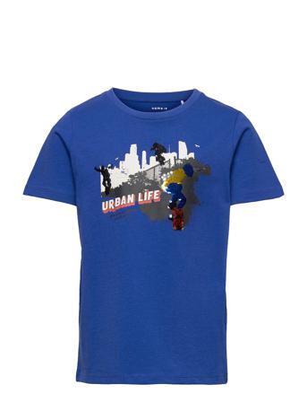 Nkmfalke Ss Top T-shirts Short-sleeved Blå Name It