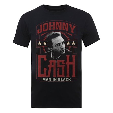 Johnny Cash Dam/Damer Man In Black T-Shirt M Svart