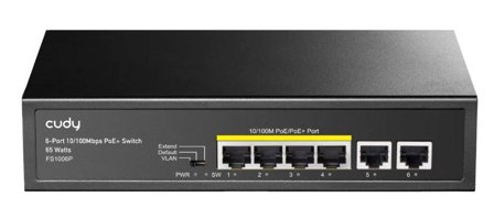Cudy FS1006P 6-Port 10/100M PoE+ Switch 60W
