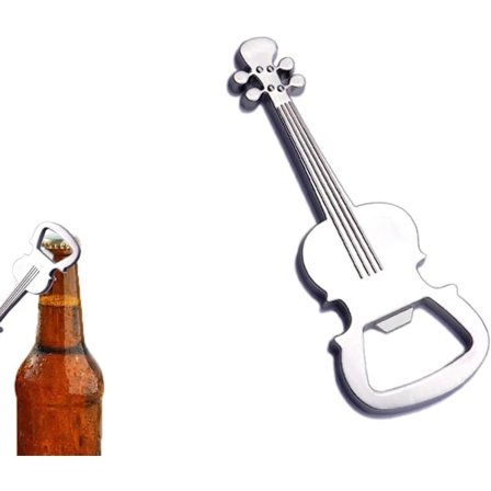 Gitarrgåvor Flasköppnare Personligt Hemkök med Musikälskare Bar Läsk Vatten Öl Multifunktionellt Verktyg Festtillbehör Metallgåvor