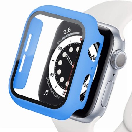 Hårdskal för Apple Watch-fodral 9 8 7 6 5 4 38 40mm Tillbehör Skärmskydd iWatch Serie 44mm 45mm 41mm 42mm Wave Blu Wave Blu Wave Blu
