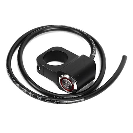 12V 25mm/0,98in Vandtætte LED Spotlights i Rustfrit Stål Styrkontakt til Motorcykel ATV'er Sort