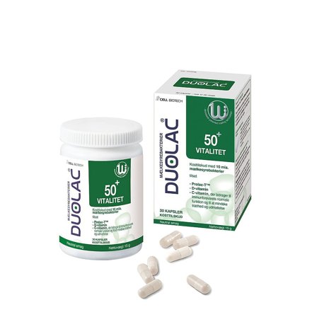 DUOLAC 50+ Vitalitet 30 stk, Helse & Madvarer, Ingredienser, Mælkesyrebakterier