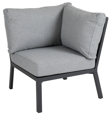 Brafab Samvaro High Modulsoffa hörn Antracit/Pearl Grey, Utemöbler
