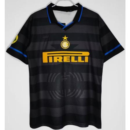 97-98 s?songen Inter Milan ude retro tr?je T-shirt Scholes NO.18 XL