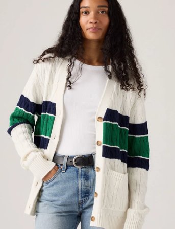 Levi's Boyfriend Pocket Cardi Regimen - Cream - L