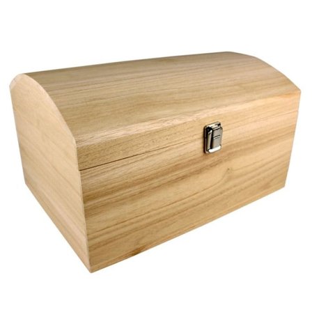 Träkista med böjt lock A 35 x 25 x 19,5 cm