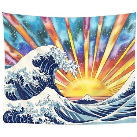 gobelin til soveværelse æstetisk retro indretning vintage sol væg gobeliner