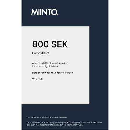 Miinto Gift Cards - Accessoarer - Vit - Unisex - Storlek: One Size, unisex, Storlek: ONE SIZE
