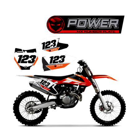 Effekt Nummerplåtsdekaler - KTM 250 EXC 1994-2017