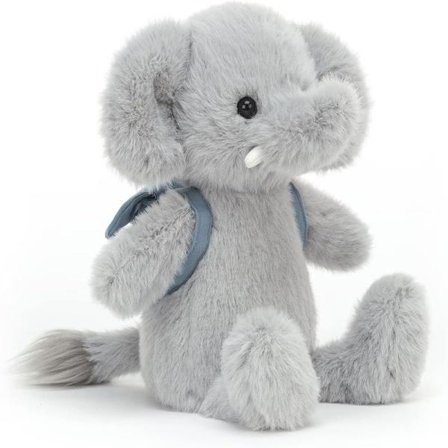 Jellycat Rygsæk Elefant Plysdyr, 21,6 cm - Elefant Plyslegetøj - Klassisk Barnegave