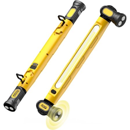 3000LM Magneettinen konepellin alusvalo koukulla | 5200mAh USB-C Ladattava LED-nauha mekaanikoille, autonkorjaukseen, autotalliin - Keltainen