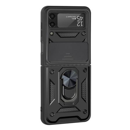 Telefonhus Kompatibel med Samsung Galaxy Z Flip 3 TPU Magnetisk Metal Ring Beskyttelsesetui