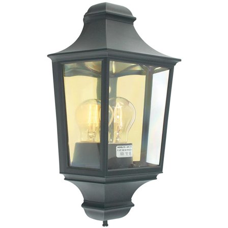 Norlys Glasgow 730 Veggarmatur E27, 46W, IP54 Svart, Belysning