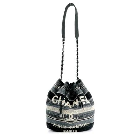 Chanel Vintage Pre-owned Bucket Bags Grå, Dame Vintage Tasker, Størrelse: ONE Size
