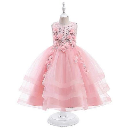 Blomsterpige Pailletkjole Regnbue Tutu Fødselsdagsfest Kjole Festkjole