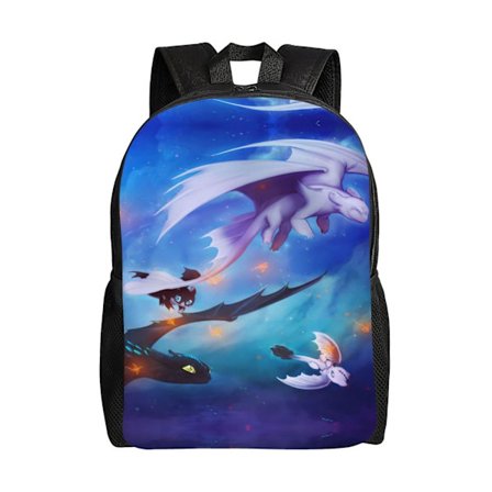 Night Fury Hvordan Trene Dragen Din Tegneserie Ryggsekk Dagstursekk for Reise Anime Veske Notatbokveske