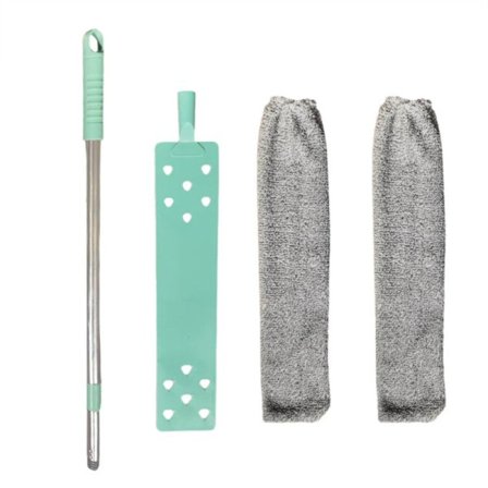 Teleskop støv børste langt håndtag gab støv renser sengekant sofa børste rengøring værktøj