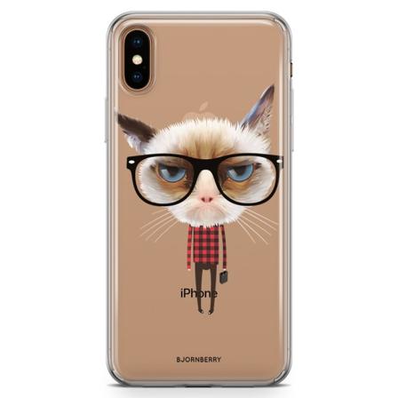 Bjornberry Hybrid Skal Iphone Xs Max - Hipster Katt