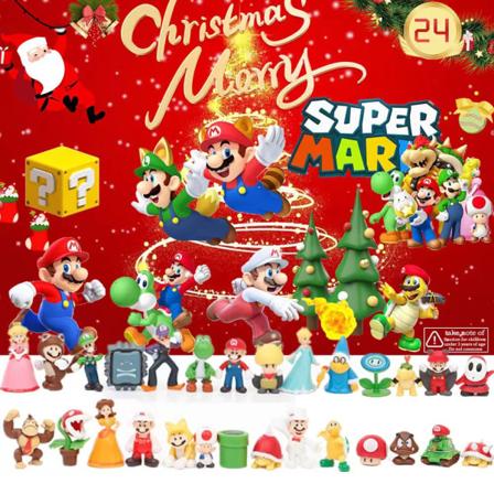 Mub- Mario Doll Hole Fun Toy Barnas Nedtelling Blind Box
