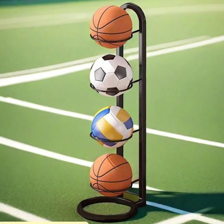 Indendørs Børn Basketball Opbevaring Rack Put Ball Fodbold Opbevaring Kurv