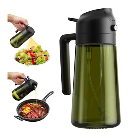 2-in-1 Öljysumutin ja Annostelija – Tumma Lasipullo Ruoanlaittoon ja Grill