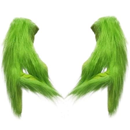 Joulupukki Grinch -pehmohanskat aikuisille ja lapsille joulujuhliin, vihre hirvi cosplay-asuun, rekvisiitta aikuisille